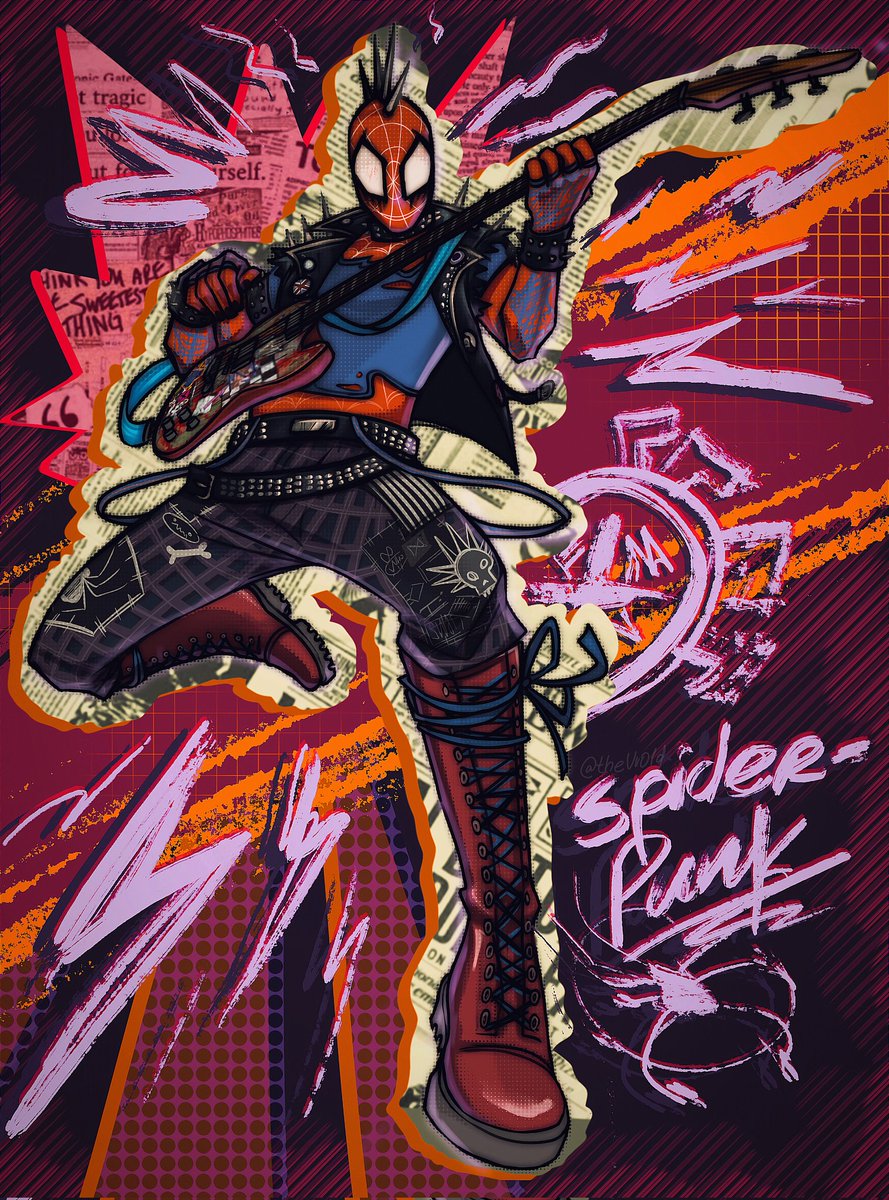 Radi0_Stat1c's tweet photo. spiderverse is just 🔥🔥🔥
#AcrossTheSpiderVerse #HobieBrown  #Spiderpunk https://t.co/eLadDJdsxB