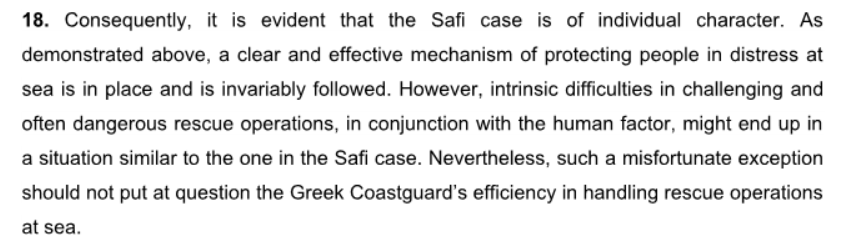 ❗️ Exactly one year ago @ECHR_CEDH condemned 🇬🇷 for breaching the right to life & failing to investigate the #Farmakonisi shipwreck (Safi v. Greece). ❗️This was the 🇬🇷 response to @coe only a few days before #Pylos shipwreck