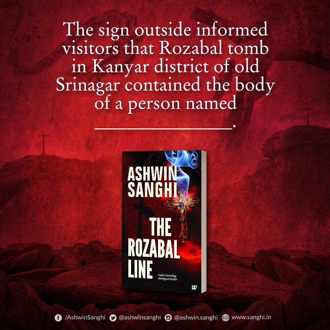 ashwinsanghi's tweet photo. Try filling in the blank. Got it? If not, time to pick up #TheRozabalLine again! Check it out from the link in bio. #BharatSeries https://t.co/EPyuoMeM1T