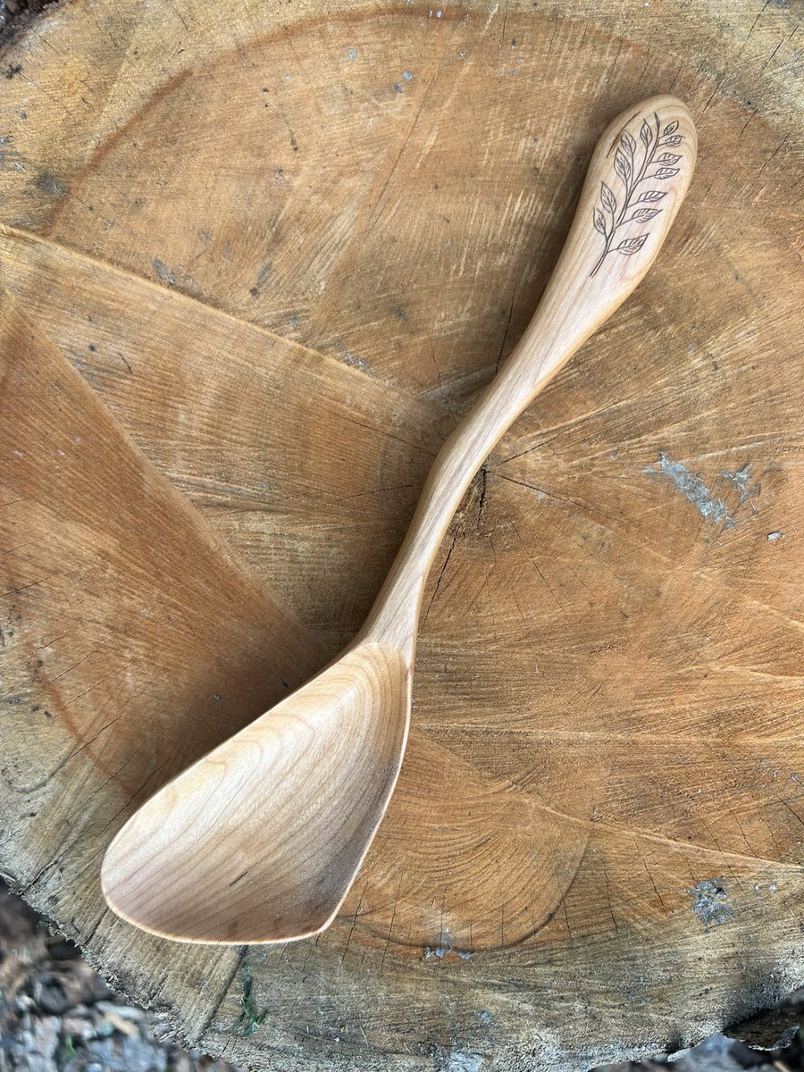PhilGargan's tweet image. Curvy #cherry #cookingspoon on cherry billet. Gave this one a little #kolrosing too.