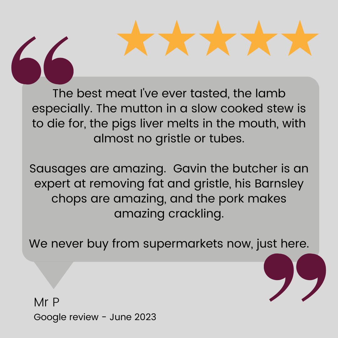 A recent review from another satisfied customer... always lovely to read! ☺️ All of our Roves-reared meats & locally sourced produce can be found online & in store 7 days a week! 👉 rovesfarm.co.uk/store-front/ #rovesfarmshop #farmshop #butchery #rovesfarm #meatlovers #localbutcher