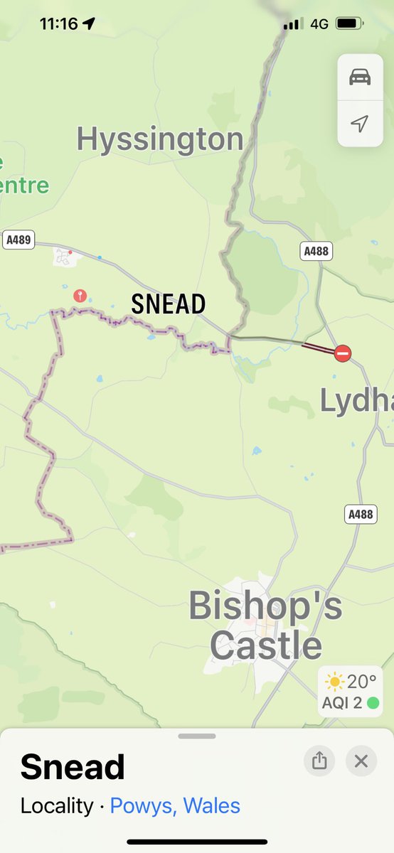 Small section closed on A489. Can get to us from Welshpool/Newtown. If via Craven Arms follow short diversion via Hyssington