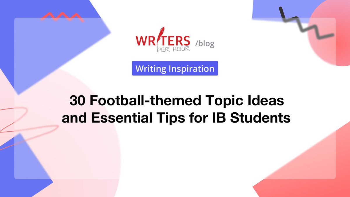 Struggling with your SEHS IA? Look no further! 🎉 Get a head start with our latest blog post featuring 30 football-themed #IB IA topics. writersperhour.com/blog/sehs-ia-t… 💪
