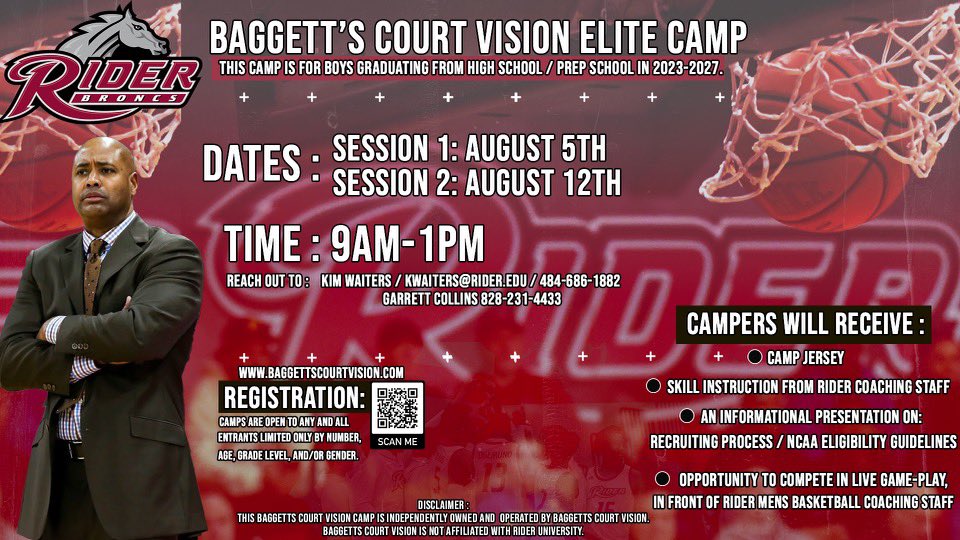 Have a few scholarship to offer to the 2024 class. Looking for TEAM PLAYERS and guys that want to be great. If I just described you register for one or both of the two elite camps coming up in august.