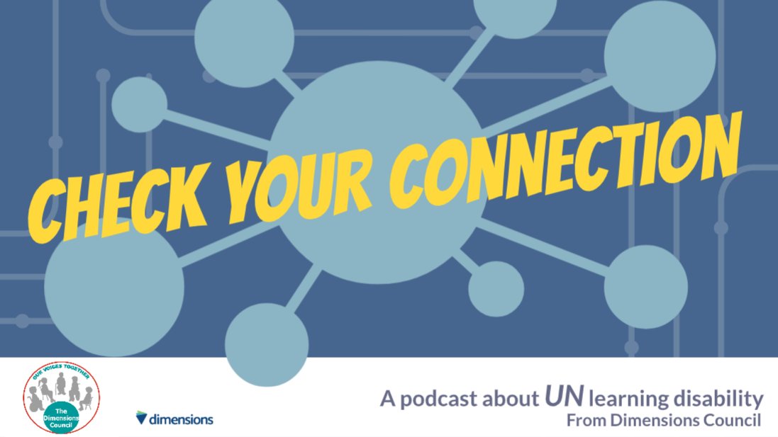 DimensionsUK's tweet image. Today for #NationalCoproductionWeek we’re delighted to share our 11th Check Your Connection podcast, focussed on coproduction.

🎙️Host Chelsea welcomes Huw John, Dimensions Non-Executive Director, involved with @socfuture &amp;amp; More Than a Provider, and Jess, a self-advocate working