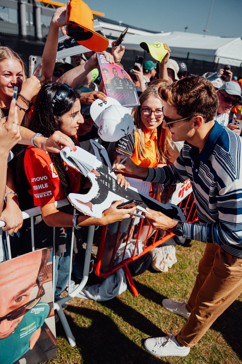 MercedesAMGF1's tweet photo. Signing in for Friday at Silverstone. 👊 https://t.co/bi1hkM9Sst