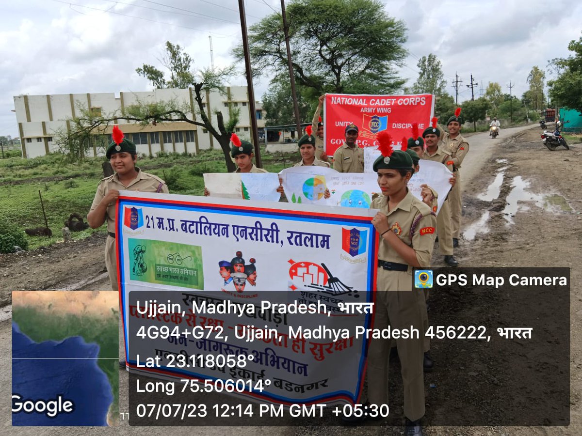 Team21R's tweet photo. # World Plastic Bag Free Day: An awareness Campaign was Org on World Plastic Bag Free Day by the NCC Cdts of 21 MP Bn NCC, Ratlam at  Badnagar and Thandla location on 07 Jul 2023.
@HQ_DG_NCC 
@NccDteMPCG  
@CMMadhyaPradesh 
@highereduminmp 
@schooledump 
@dmratlam 
@NccIndore https://t.co/KDa180oSEk