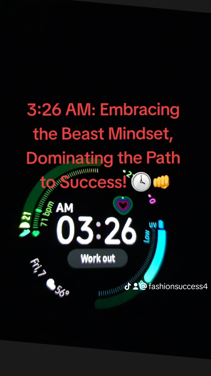 fashsuccess2023's tweet photo. 3:26 AM: Embracing the Beast Mindset, Dominating the Path to Success! 🕓👊 #fyp #foryou #foryoupage #Success #Dream #inspiration #FollowYourPassion #FashionAndSuccess #Grinding #Motivation https://t.co/dWbzhINGI2