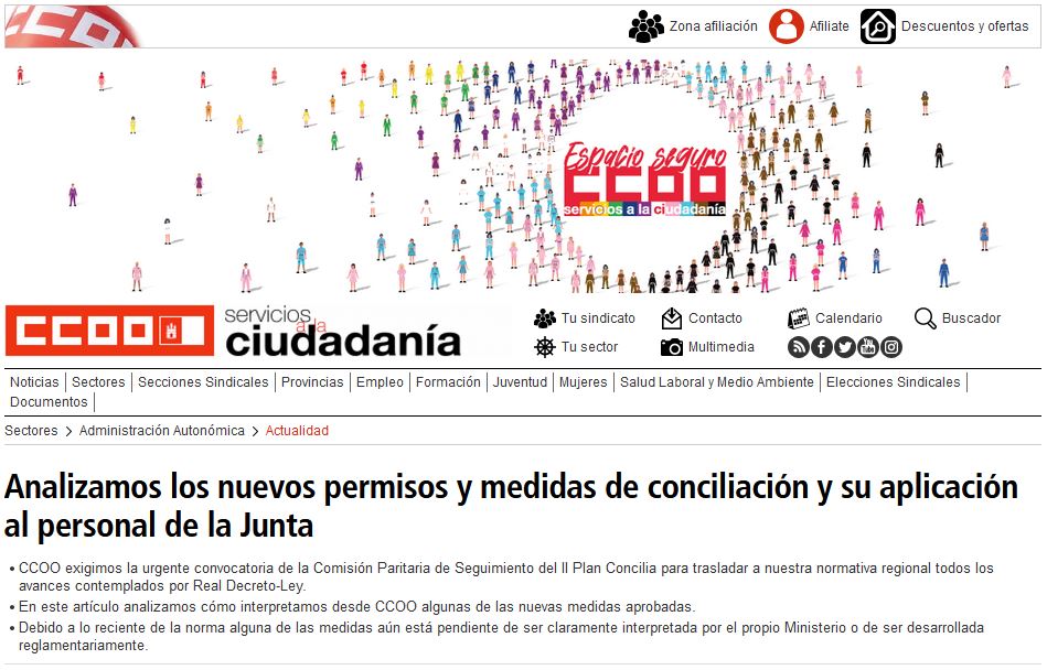 FSCccooCLM's tweet image. Analizamos🆕permisos y medidas de conciliación del 𝗥𝗗𝗟 5/2003 y su aplicación al personal de JCCM👇🏾

castillalamancha.fsc.ccoo.es/noticia:668954…

y aquí puedes descargarte nuestro resumen👇🏾

castillalamancha.fsc.ccoo.es/d578335ba5096a…

𝒯𝓇𝒶𝒷𝒶𝒿𝒶𝓂ℴ𝓈 𝓅𝒶𝓇𝒶 𝓂ℯ𝒿ℴ𝓇𝒶𝓇 𝓁𝒶𝓈 𝒸ℴ𝓈𝒶𝓈

#CCOOseMueve