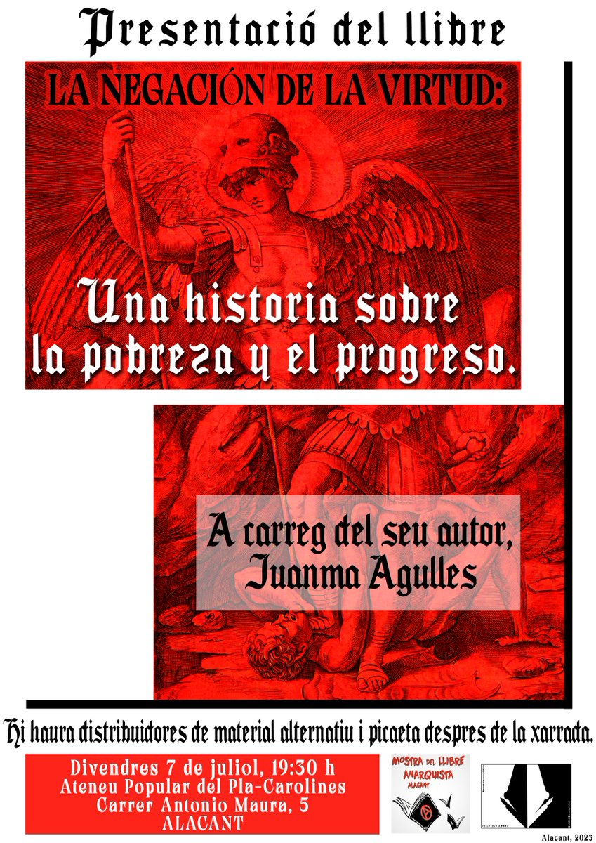 📣📣 Nos vemos HOY  a las 19:30h en el Ateneu Popular del Pla Carolines (C/ Antonio Maura 5, Alacant).