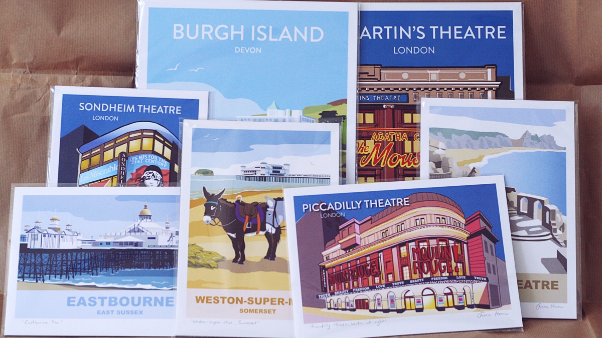 Some of my travel and theatre posters heading off to new homes!
#theatreposter #londontheatre #travelposter #burghisland #minacktheatre