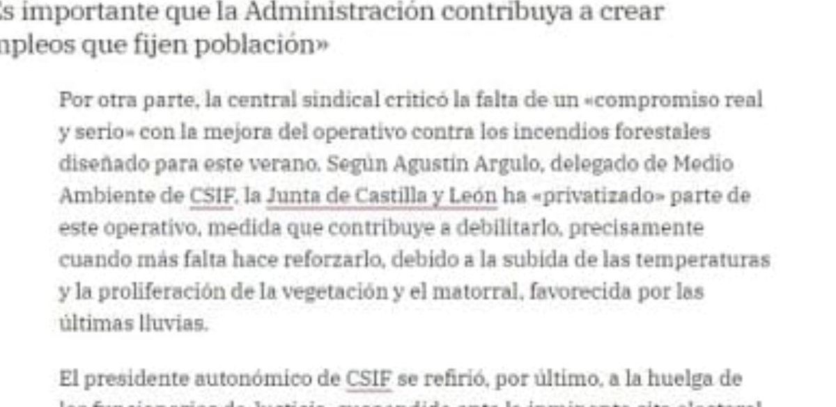 CSIF_forestales's tweet photo. La #privatización del #OPEIF Oerativo de Prevención y Extinción de #IncendiosForestales de la #JCYL #CSIF
#CSIFSÍTEDEFIENDE
#CSIFDenuncia
#Segovia #CyL
👀👇@nortecastilla https://t.co/IkAiJEf2oU