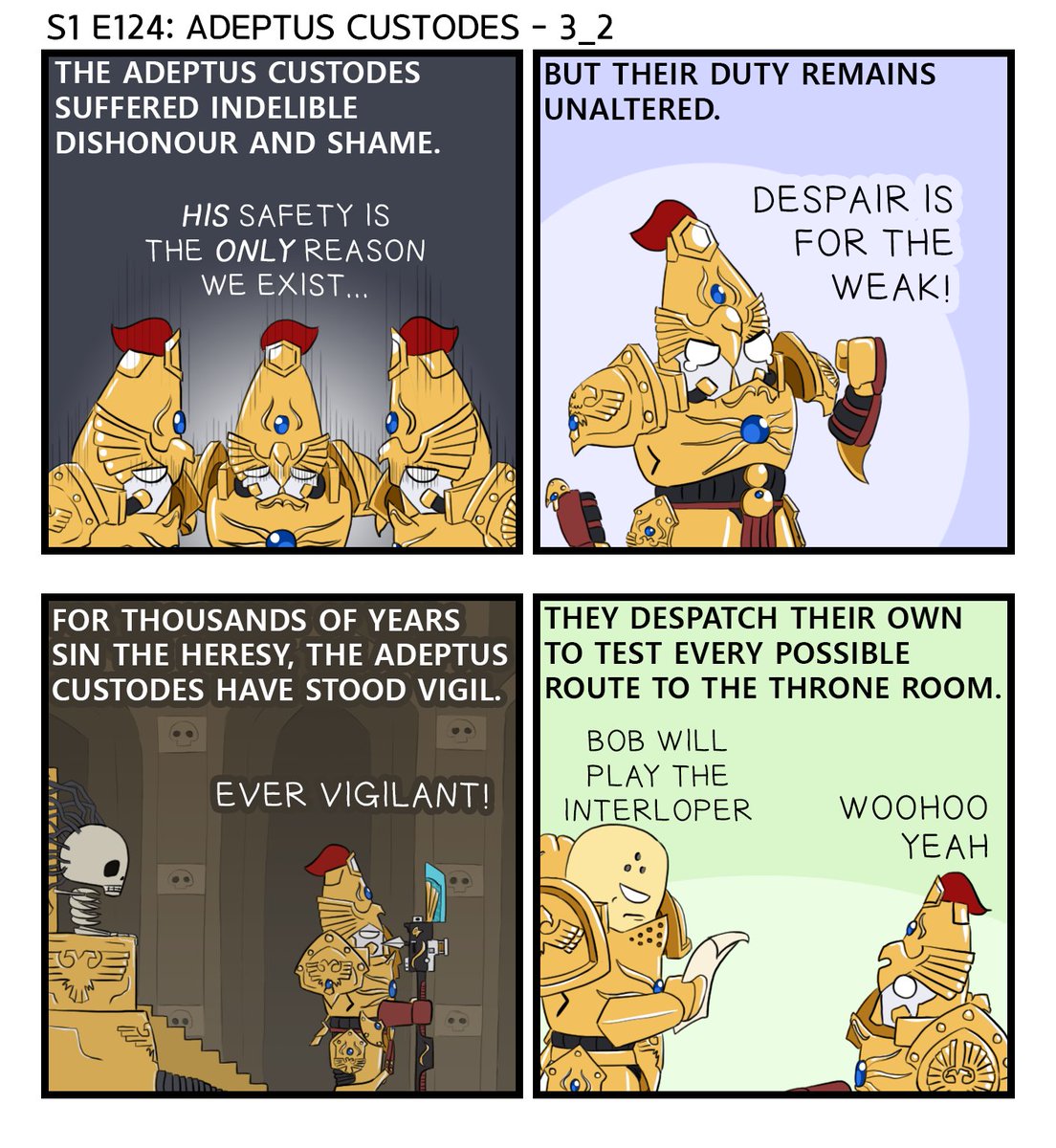 DongGoolTroll's tweet photo. 40k Lore Comics - S1 E124: Adeptus Custodes - 3
#warhammercomic #WarhammerCommunity #40klore https://t.co/2VCwE2thC0