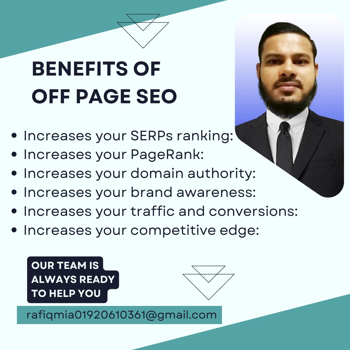 rafiqmiabd's tweet photo. Benefits of off-page SEO
To know more about click on the link
https://t.co/BGfSIUH7yG
#seoservices #offpageseo #offpageseoservices #offpageoptimization #offpageseotechniques #seoagency #seostrategy #seoexpert https://t.co/UUrrt4eWgm