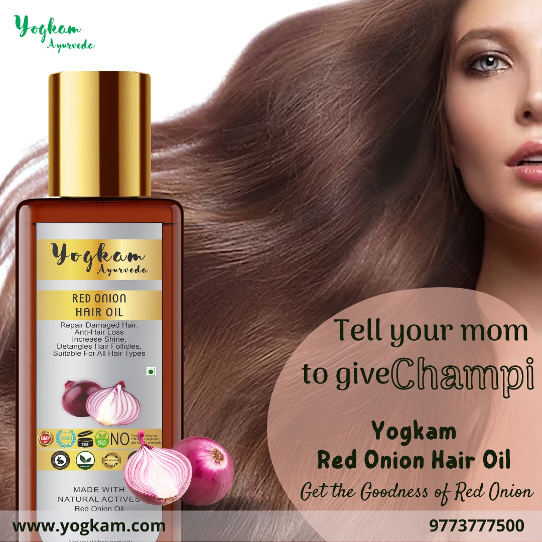 🌟 Ignite your senses with the aromatic goodness of Yogkam Red Onion Hair Oil Champi! 💆‍♀️✨overwhelmed! #YogkamRedOnion #HairOilChampi #HaircareEssentials #LoveYourLocks #HairGoals #NaturalBeauty  #OnionMagic #HaircareRoutine #HaircareTips
For more info yogkam.com