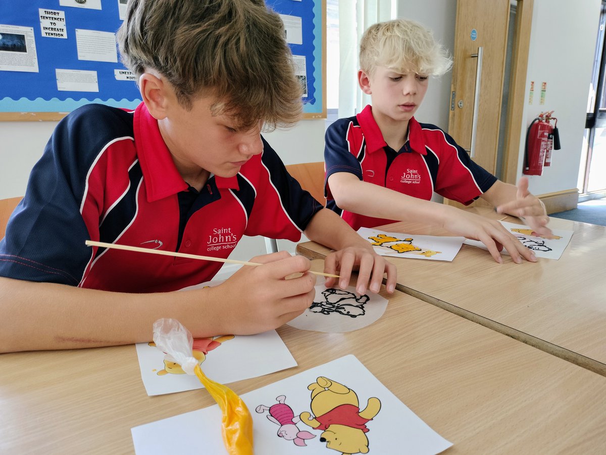 After a fun-filled day at the water park yesterday, F6 enjoyed a (semi) chilled morning continuing to learn the language of their choice on Dualingo & learning the sweet art of sugarcraft....much concentration to create an edible Winnie the Pooh! #F6Leavers