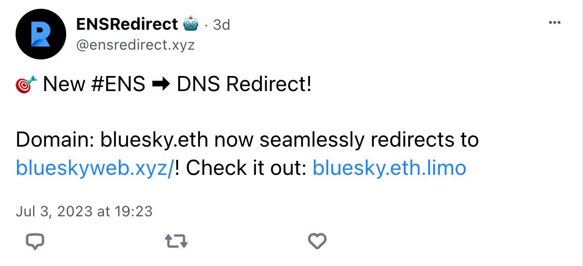 ENSRedirect tweet media