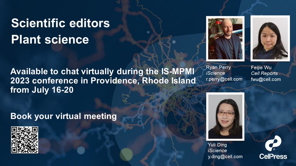 iScience journal (@iscience_cp) on Twitter photo Book a meeting with an <a href="/iScience_CP/">iScience journal</a> or <a href="/cellhostmicrobe/">Cell Host & Microbe</a>'s editor to discuss your #PlantScience research:
hubs.li/Q01W-f2n0 #2023ISMPMI @ryanperry404 <a href="/_Yingyu_Liu/">Yingyu Liu | 刘英宇</a> Book a meeting with an <a href="/iScience_CP/">iScience journal</a> or <a href="/cellhostmicrobe/">Cell Host & Microbe</a>'s editor to discuss your #PlantScience research:
hubs.li/Q01W-f2n0 #2023ISMPMI @ryanperry404 <a href="/_Yingyu_Liu/">Yingyu Liu | 刘英宇</a>