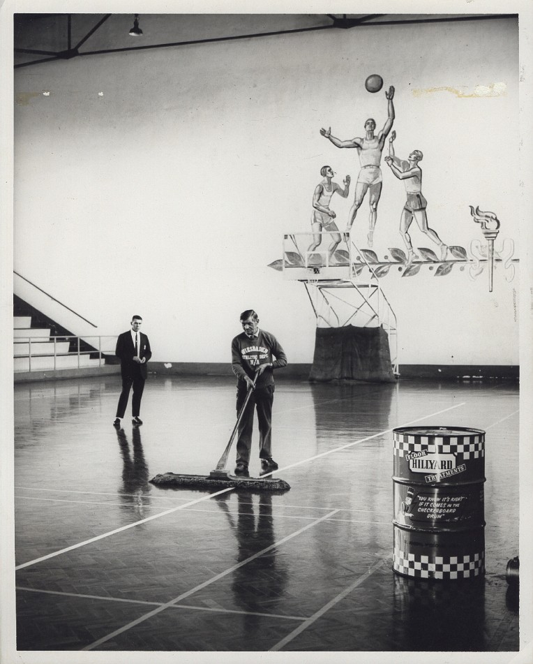 FLASHBACK FRIDAY: Gym Floor Season has ALWAYS been our favorite time of year! Making gym floors SHINE since 1907!