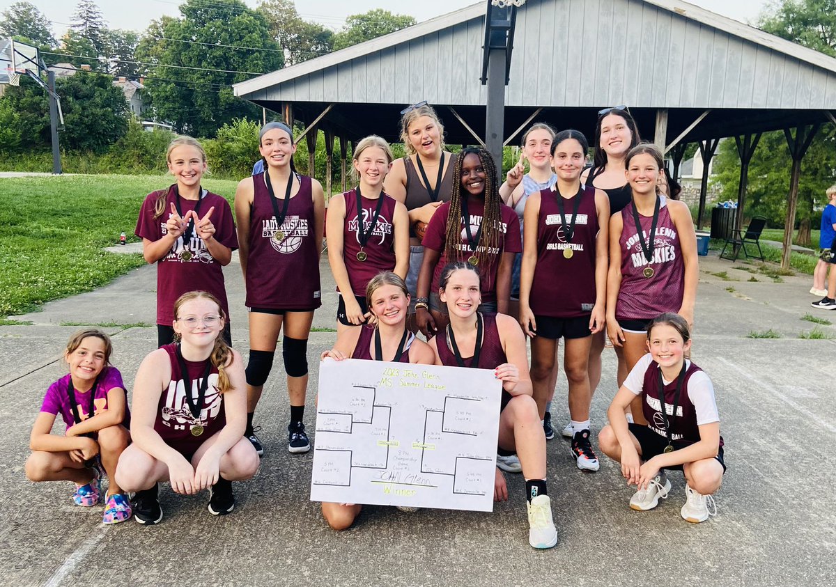 Congratulations to our 8th grade Lady Muskies - 2023 JG Summer League Champions! 🏆 Great job to the Shenandoah girls who placed Runners-Up. 👏 Thank you to all the coaches, players &amp; organizers for another great year!