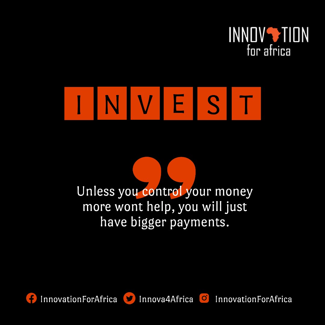 Invest, invest and invest!!

Follow, like, comment and share 

#InnovationForAfrica
#InnovationAgenda
#InnovationIsAfrican
#Investments
#Changemakers