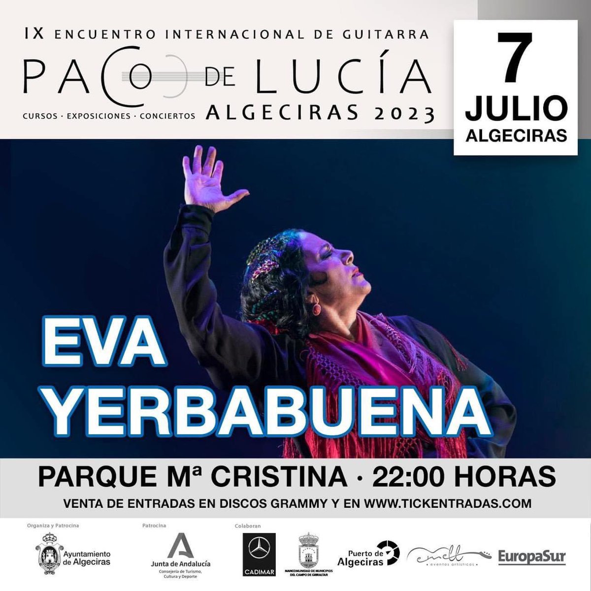 Fcosanchezgomes's tweet photo. @EvaYerbabuena hoy en el IX Ecuentro Internacional de Guitarra Paco de Lucia https://t.co/wD9yepcBnO