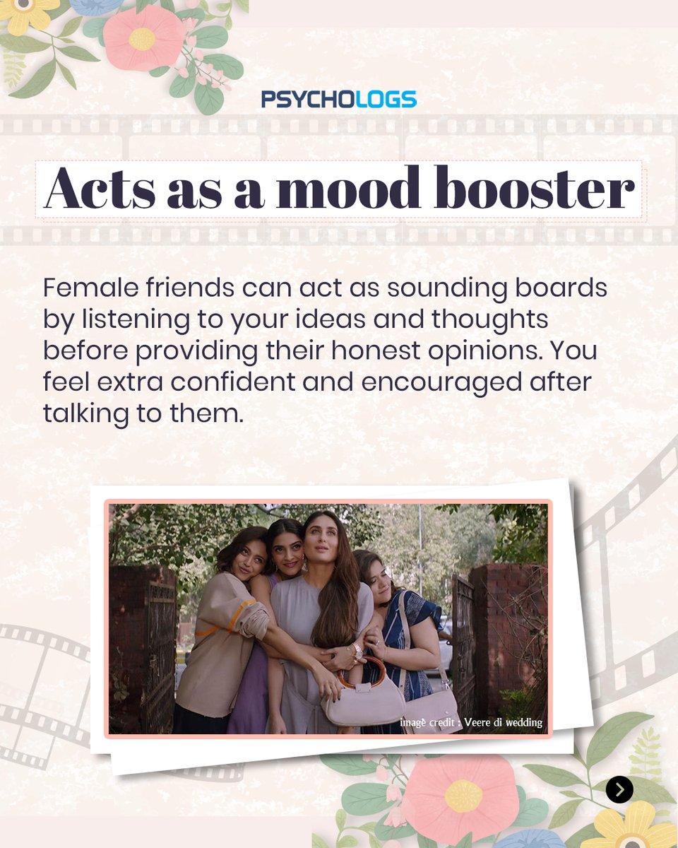 PsychologsIndia's tweet photo. Men and women do complement each other, but it’s important to have same-sex friendships as well.
#GirlSquad #BestiesForever #GirlPower #BFFs #FriendshipGoals #SquadGoals
#StrongWomen #SupportiveSisters #WomenEmpoweringWomen #mentalhealth #wellness #help #advises #support https://t.co/ZZp1chsO0P