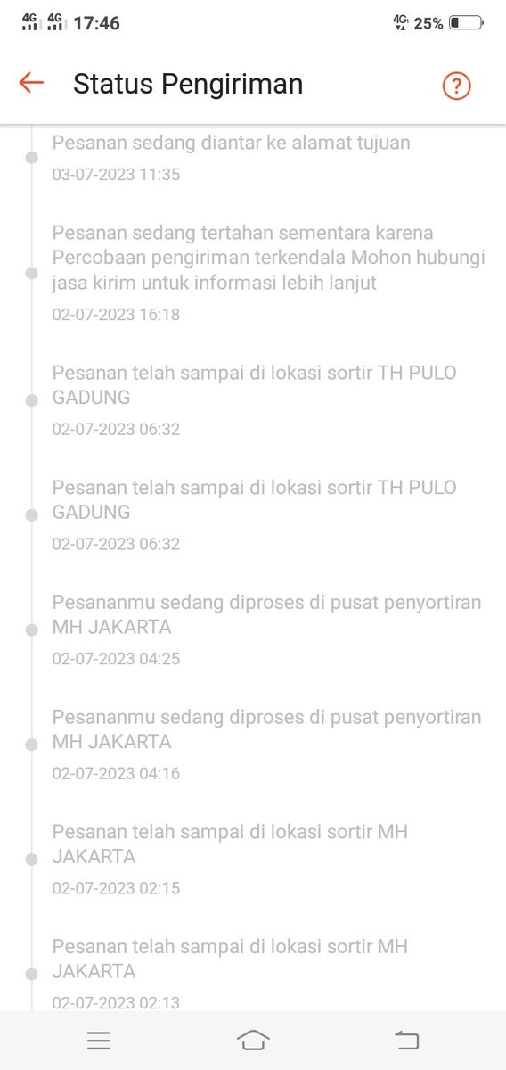 SecretGarden911's tweet photo. @idexpress_care IDS904160408195 tolonglah mosok dari Tangerang Selatan ke Jakarta Utara aja 6 hari ga sampai-sampai. Gimana sih manajemennya https://t.co/U9siDMkWk0