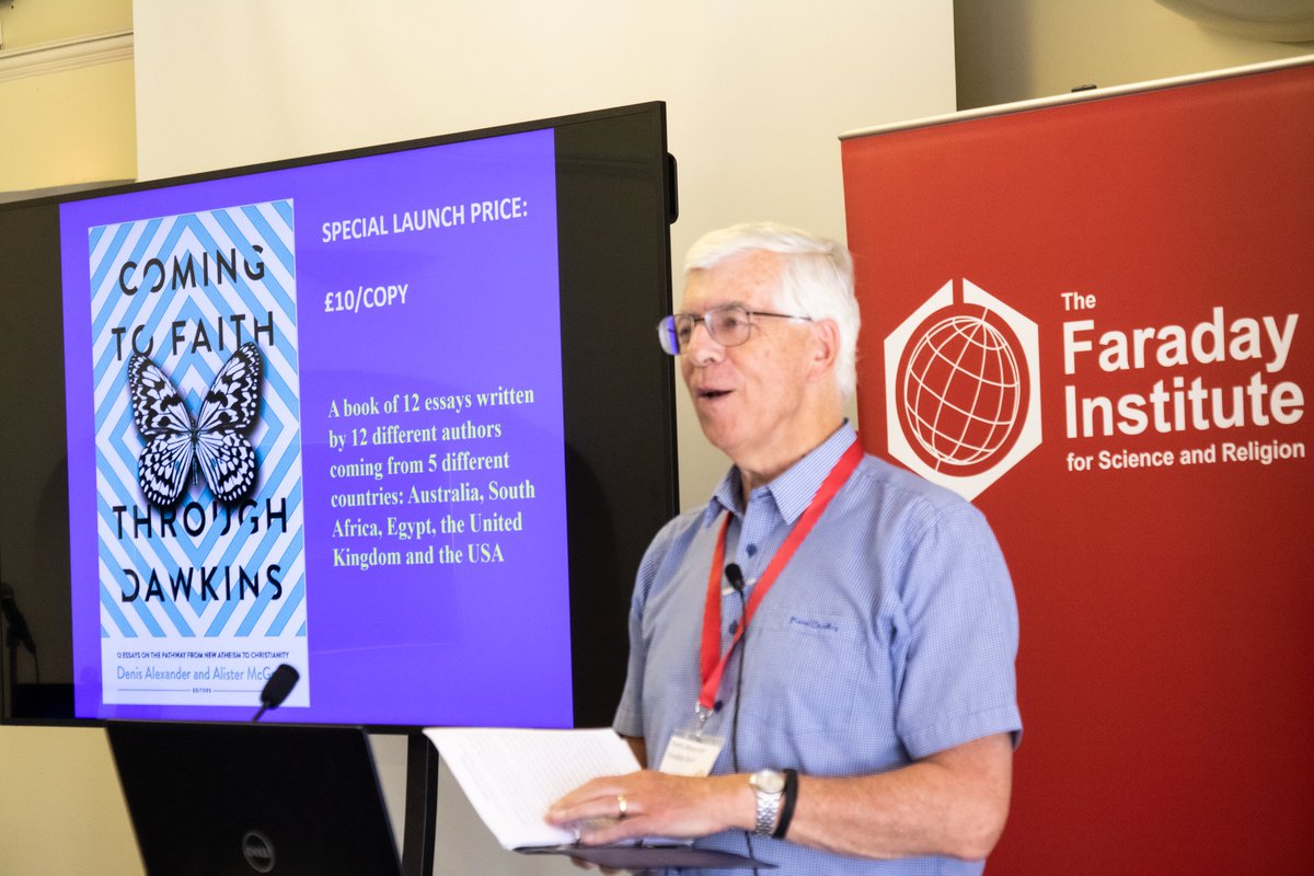 TheFaradayInst's tweet image. Dr Denis Alexander introduces COMING TO FAITH THROUGH DAWKINS, co-edited with Alister McGrath, featuring 12 stories of #atheists and #agnostics who became #Christians. Out in August 2023. #scienceandfaith #newbooks #hope_faith23