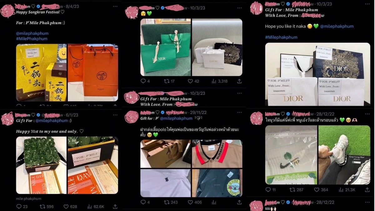 BuildPoi's tweet photo. Rich but Dirty like a beggar. If you like something you don't buy for yourself, post it up for fans to buy, if you give expensive gifts, just chat with a private message. 
Like to color, live dog🤦‍♀️ @milephakphum #MilePhakphum #GreenyColleagues #MileApo https://t.co/A7PlpiCZ4w