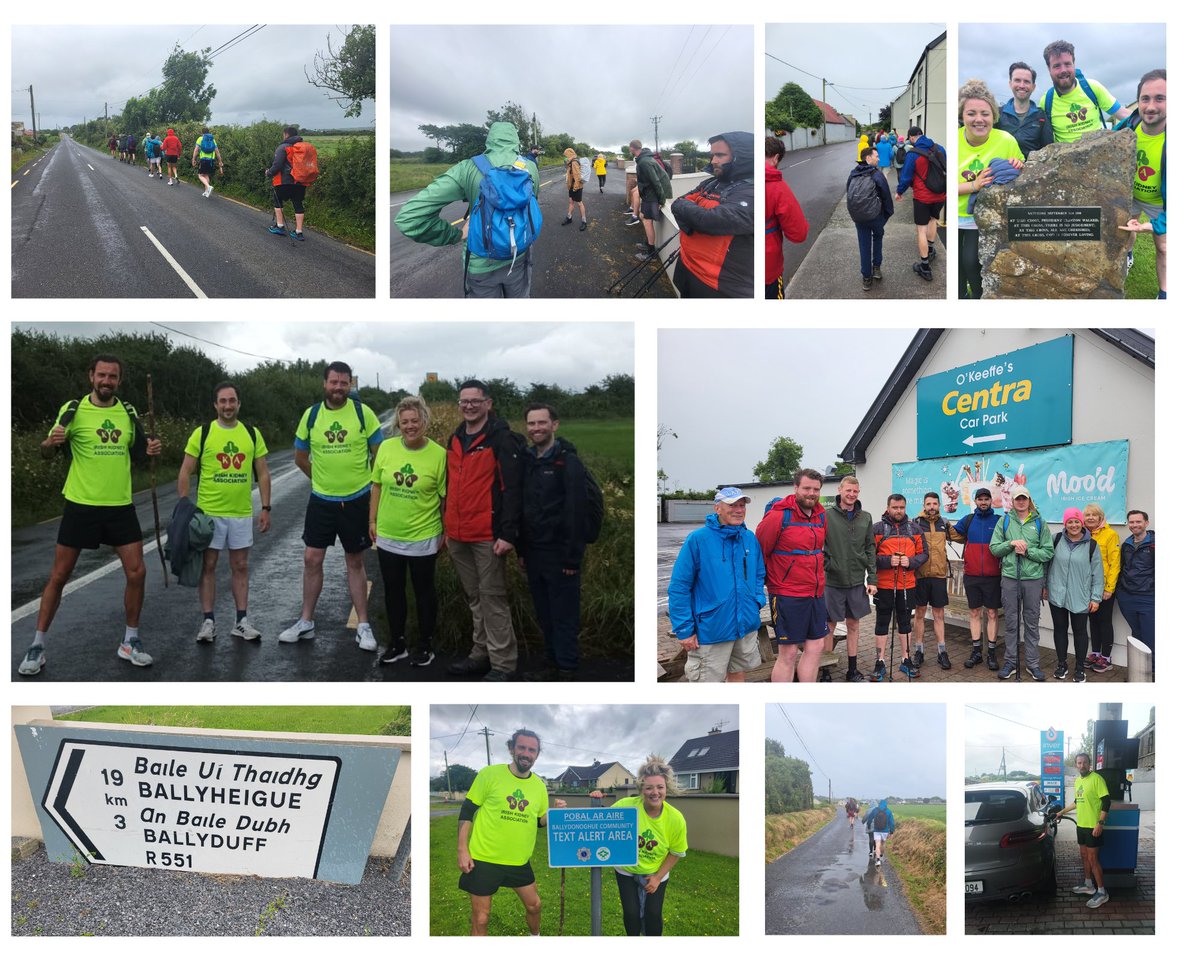 Bay2Baywalk's tweet photo. Day 4 - Tarbert to Ballyduff. A wet day but we got there. Great to have some fresh faces (and feet) join us for the day. You can still donate by visiting https://t.co/VUcRWeJSsU https://t.co/kGf416pOqB