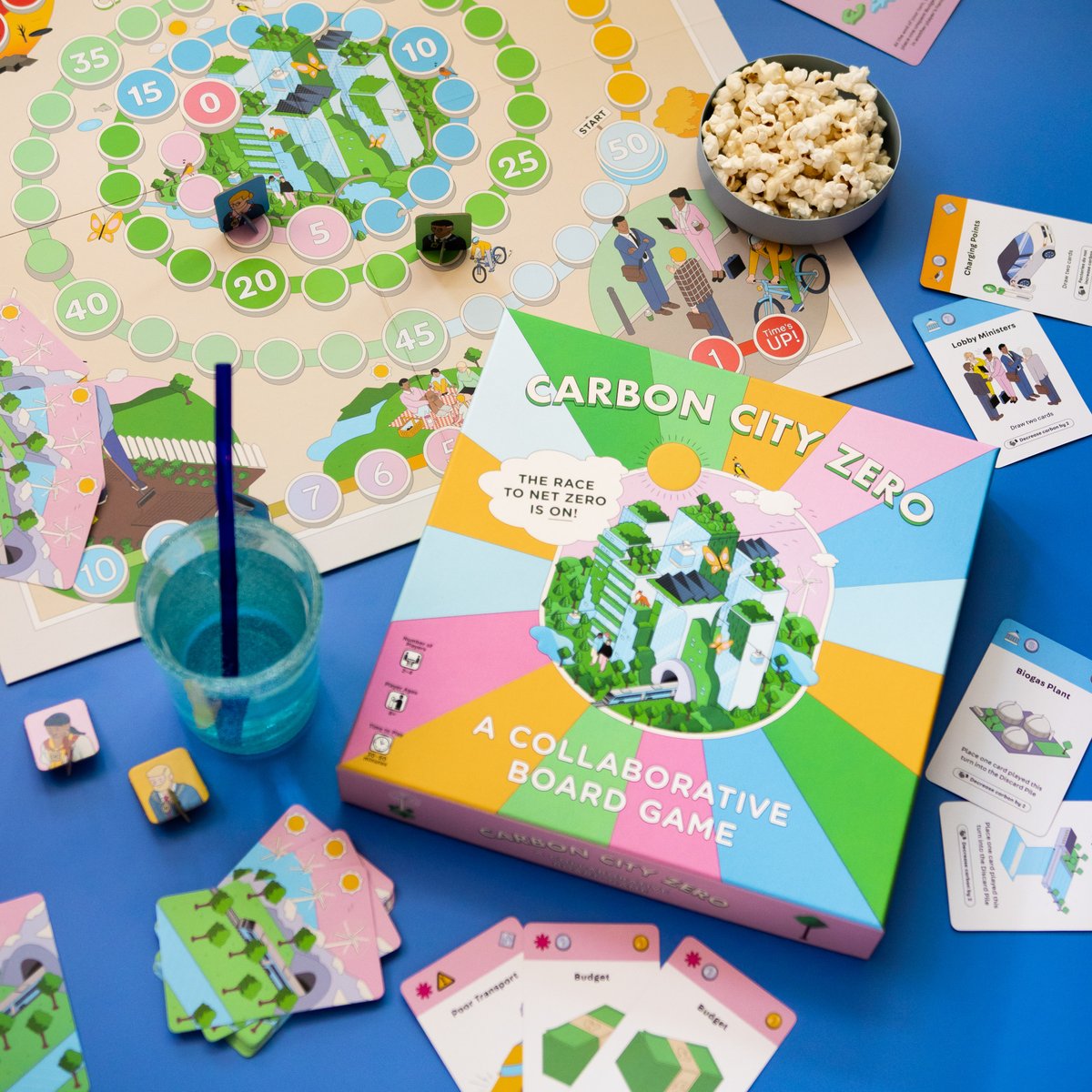 LaurenceKingPub's tweet photo. Carbon City Zero: A Collaborative Board Game is here.
Let's get the conversation around climate action going! 

Designed by @_wearepossible @samillingworth @pfwgames and illustrated @RamiDraws. 

Get yours today: https://t.co/wJNSGRhuuE