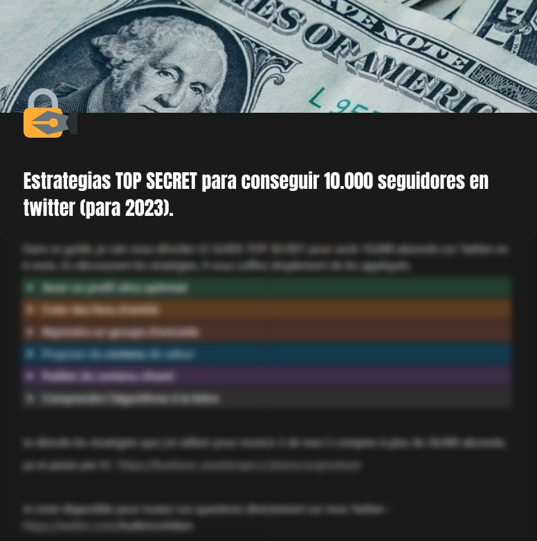 hejuanpaez's tweet photo. ¿Pasar de 0 a 10.000 seguidores en Twitter?

Estoy desvelando un documento  valorado en 197€ para ayudarte

Haz RT, Me gusta y comenta SECRETO y te lo enviaré por DM (Disponible durante 48 HORAS)

Sígueme para que pueda enviarte un DM!

Ten cuidado, ¡tu cuenta puede explotar!💥 https://t.co/KXV15gTtTe