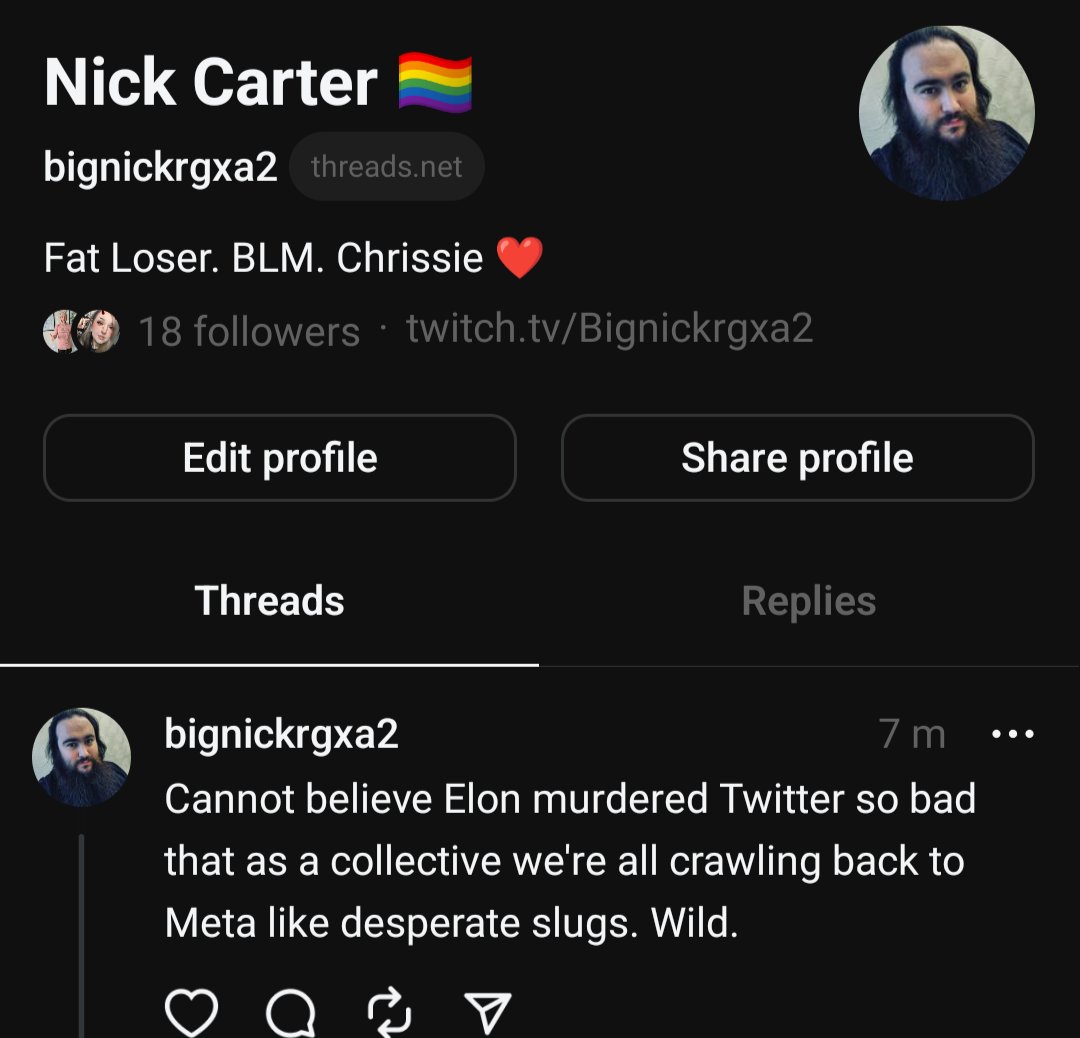 NickRLC's tweet photo. *sigh*. Fuck you Elon. https://t.co/Ato5qp6xTs
