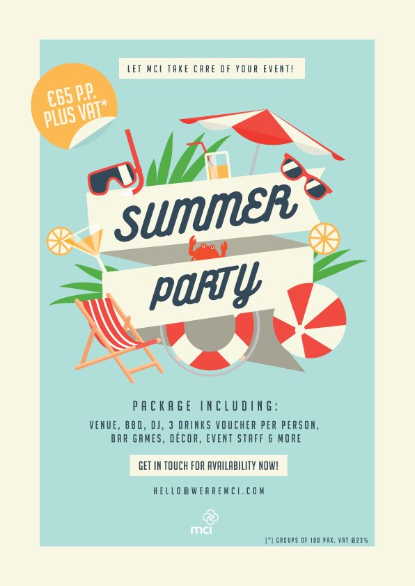 Let MCI Ireland take care of your summer party, creating an experience your team will never forget.

We specialize in crafting bespoke events that cater to all needs. Our team of experts will ensure a fun and seamless day! 🥂☀️