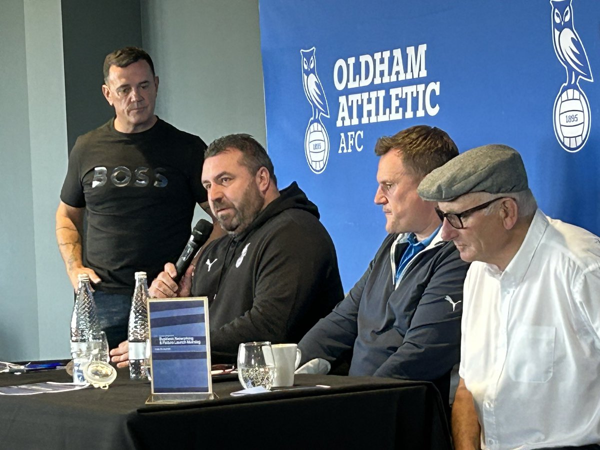 whittakerdesig1's tweet photo. Great to hear this morning at Boundary Park how @OfficialOAFC and @Roughyeds both under new (ish) owners have a vision to make the town a great sporting force again! Also with an emphasis on the youth development.
⚽️🏉⚽️🏉⚽️🏉⚽️🏉⚽️🏉⚽️
#SupportOldham #OldhamHour
@Mike7Ford https://t.co/3z1n5She5z