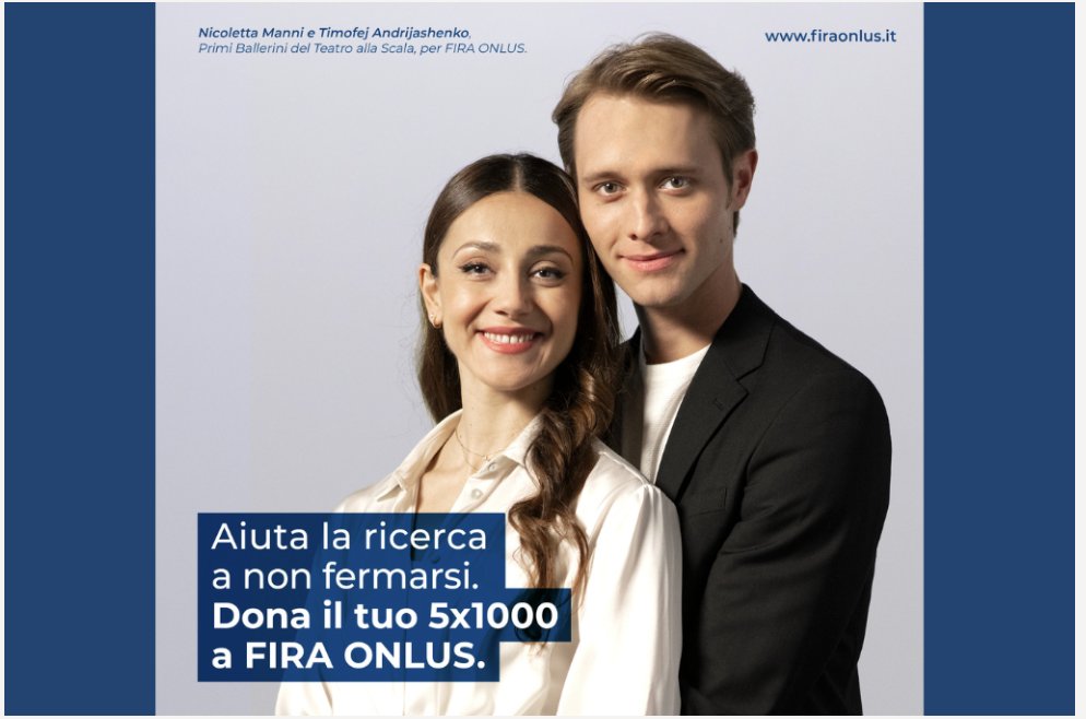Recently, Nicoletta Manni and Timofej Andrijashenko, First Dancers of #TeatroAllaScala, have been selected by Gas Communication, part of AIM Communication, as ambassadors for FIRA to support scientific research. Learn more: bit.ly/3r6EXSJ