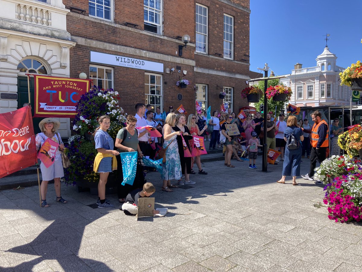 Great turnout at the Taunton rally this morning #payup #SaveOurSchools