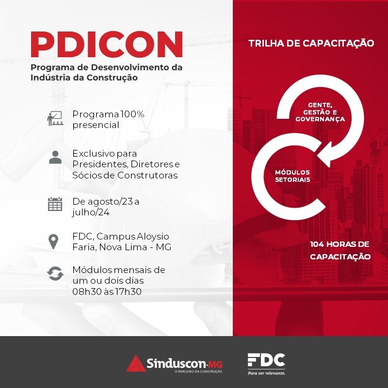 Sinduscon_MG's tweet photo. O PDICON prepara seus dirigentes para gerir seus negócios de forma mais estratégica e eficiente.

Saiba mais: sobre o programa, desenvolvido pelo Sinduscon-MG e FDC: https://t.co/EW5bT7dMWi
Inscrições: https://t.co/Mjv9GHY3Ry https://t.co/vI7SSrc5U7