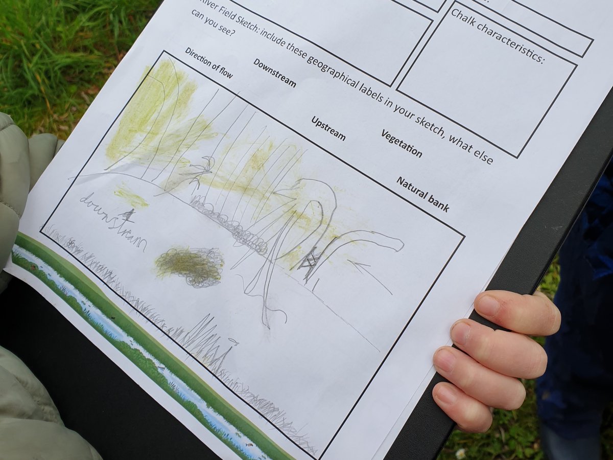 When you set a group off on a river sketch activity and return to discover they’ve coloured their drawings using natural pigments – flowers for yellow, grass for green and earth for brown. Brilliant! #WatercressAndWinterbournes #OutdoorEducation
@HeritageFundUK @HantsIWWildlife