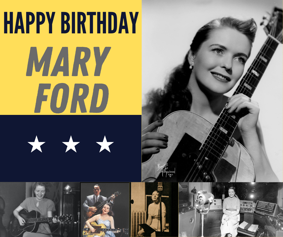 lespaulfound's tweet image. Happy Birthday Mary Ford!  

Mary Ford was an American vocalist and guitarist who performed with Les Paul.  They had 16 top-ten hits which were number one hits. With Paul, Ford became one of the early practitioners of multi-tracking. 

#maryford #charttopper #music #happybirthday