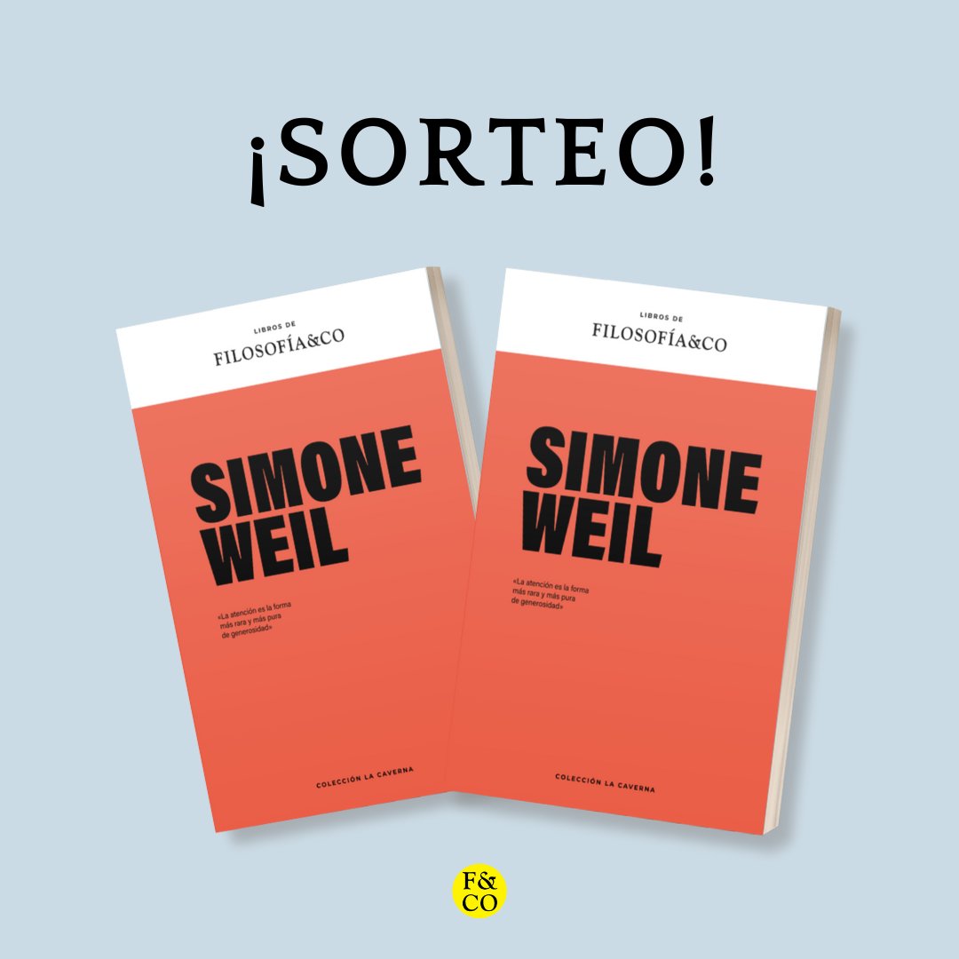 🎉Para celebrar el lanzamiento de Libros de FILOSOFÍA&amp;CO, ¡sorteamos un ejemplar de «Simone Weil» !

Una excelente introducción escrita por Mercedes López (@visuarax)

Para participar:

👉Síguenos
👉Dar RT a este tweet