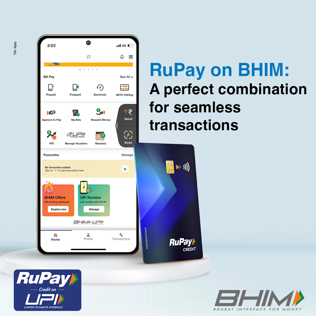 NPCI_BHIM's tweet image. Now pay with RuPay credit card on UPI via your BHIM app. Link Now.​

#LifeSimplifiedWithBHIM #PayWithEase #RupayOnUPI