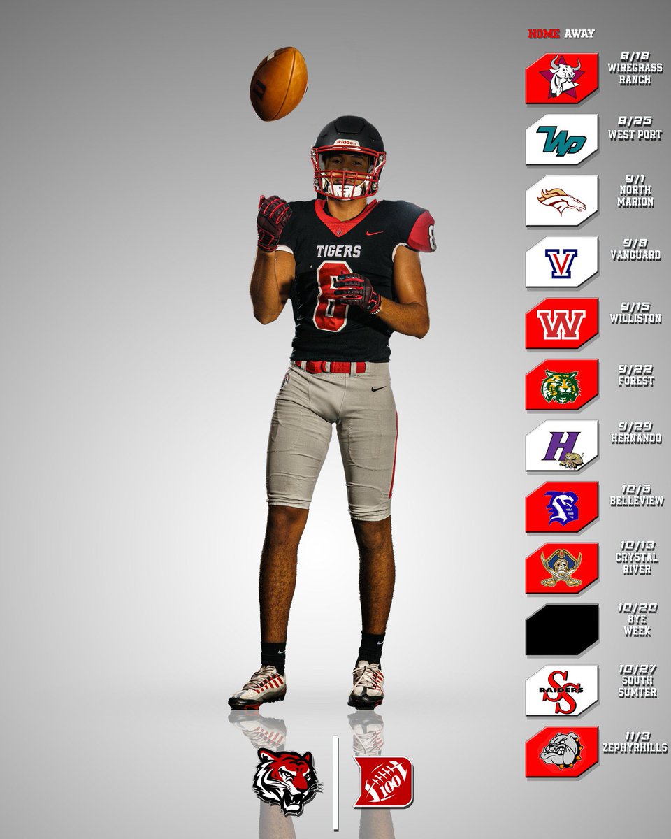 Your Dunnellon Varsity Tigers 2023-24 Football Season Schedule! #LYL