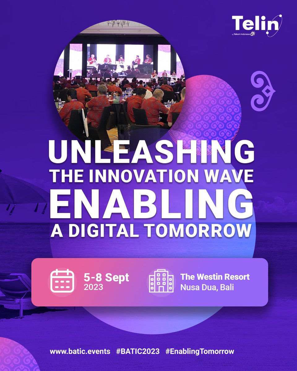 Telin_Official's tweet photo. With only 60 days to go, let’s to get prepared by choosing the best resort for your stay.

Get special offers for your stay by booking today through:
https://t.co/Jg3b6eENGl

See you at #BATIC2023
#EnablingTomorrow https://t.co/TlQuyTc75G