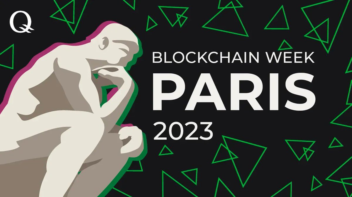 QBlockchain's tweet photo. ✈️ Destination: Paris Blockchain Week! 🗼 July 16-23 🗓️ you'll find #QBlockchain at these  events: @ETHcc, @ETHGlobal, #Pragma, @TheDAOist_, &amp; @_HerDAO #HackerHouse.

🤝 As proud sponsors, eager to participate in thoughtful discussions on #DAOs &amp; help shape the #FutureOfFrance 🇫🇷 https://t.co/9zzx1az3rc