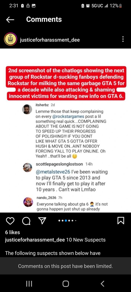 ItsHerbz's tweet photo. So apparently there's a "Anti-Rockstar Games Group" named @justiceforharassment who shame?? or expose?? people for supporting @RockstarGames #GTAV #GTAOnline &amp; guess what? They added me to the list!!! I've never felt so special 🥰🤓🤣 https://t.co/svhg6U5npn
