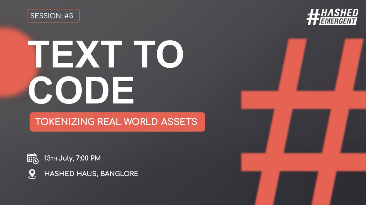 HashedEM's tweet image. #T2C: Our bi-weekly research meetup is back! 💰⛓

🕰 7:00PM
🗓 Thursday, July 13
📍 Hashed Haus, Indiranagar
