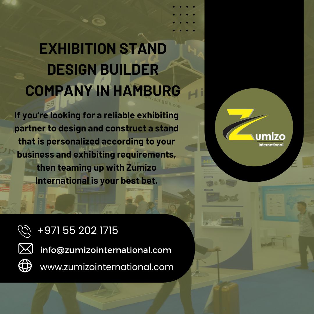 EzraZumizo's tweet image. Represent your Brand with Enthralling Exhibition Stand Design in Hamburg. Are you ready to participate in the upcoming trade shows in Hamburg? Then, team up with a reputed trade show booth builder in Hamburg, like Zumizo International.

 #boothbuilder #zumizointernational