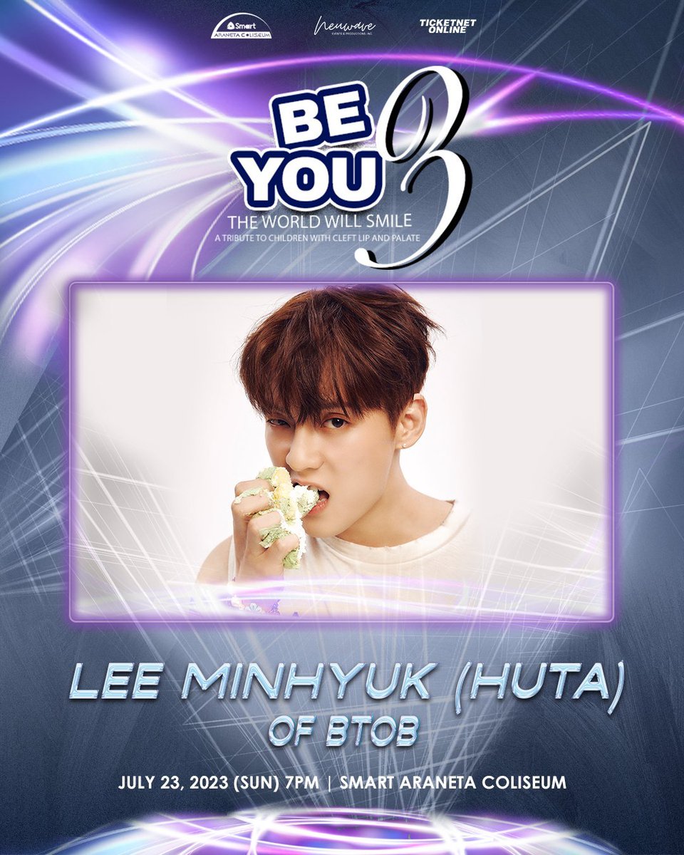 hallyulifeAMG's tweet photo. Filo Melodies! Be ready as #LeeMinhyuk of BTOB joins the lineup of "Be You 3: The World Will SMILE" concert! ✨

More details on @neuwave_events
#BeYouwithLeeMinhyuk #BeYou3 #TheWorldwillAdjust https://t.co/PAbY9DU2HG